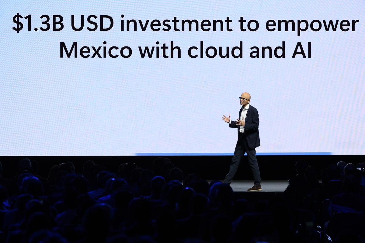 Microsoft invertirá US$1.300 millones en una región de IA en el centro de México