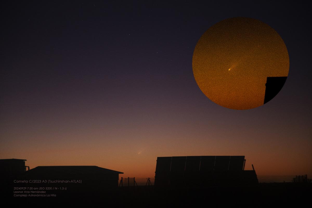 Brillante y con una cola muy larga: el cometa del siglo (Tsuchinshan-ATLAS)