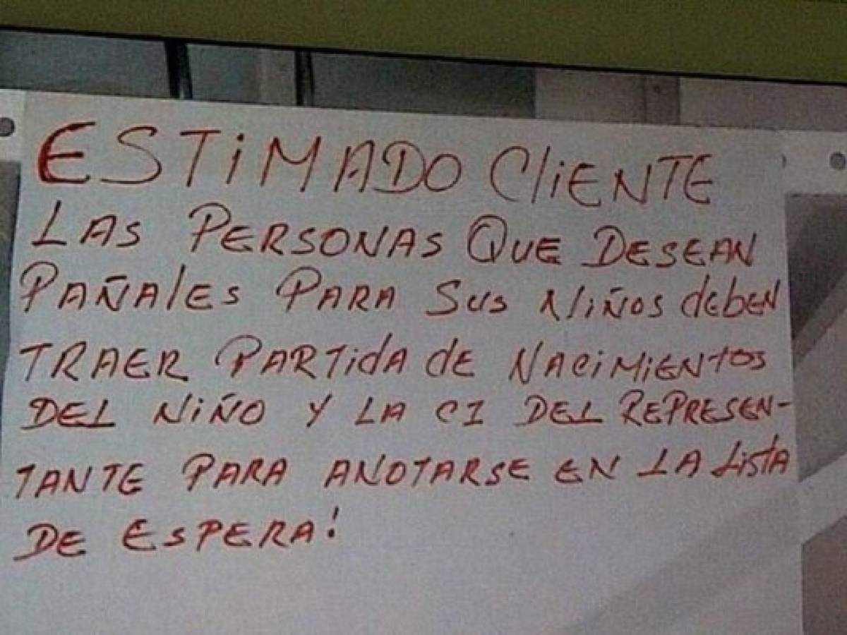 Venezuela: certificado de nacimiento para comprar pañales