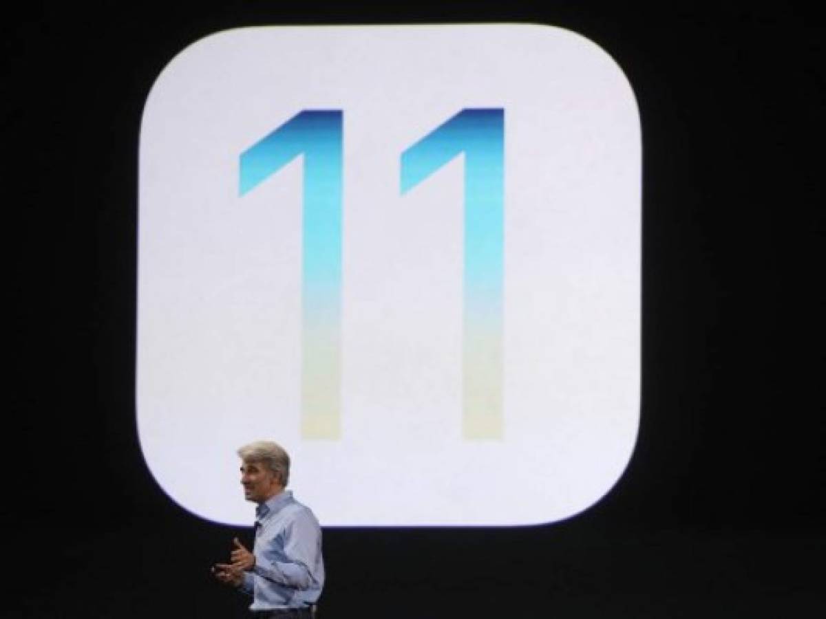 SAN JOSE, CA - JUNE 05: Apple's Senior Vice President of Software Engineering Craig Federighi speaks during the opening keynote address the 2017 Apple Worldwide Developer Conference (WWDC) at the San Jose Convention Center on June 5, 2017 in San Jose, California. Apple CEO Tim Cook kicked off the five-day WWDC with announcements of a a new operating system, a new iPad Pro and a the HomePod, a music speaker and home assistant. WWDC runs through June 9. Justin Sullivan/Getty Images/AFP