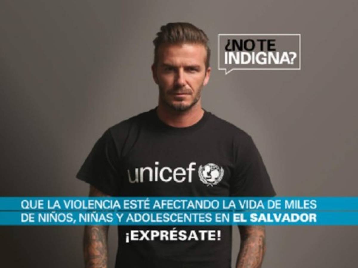 David Beckham, contra violencia infantil en El Salvador