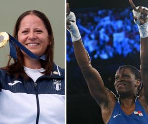 <i>Adriana Ruano y Atheyna Bylon fueron las centroamericanas que lograron conquistar medalla para sus países. Ambas hacen historia. FOTOS AFP / CONCEPTO E&amp;N</i>