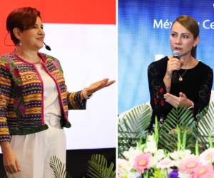 <i>Cristina Ronski, la primera CEO de Walmart Centroamérica e Issa Liliana Argueta, líder de la PYME La Gratitud, S.A. (SAM) de Guatemala, participaron en el Evento Mujeres Desafiantes E&amp;N 2024. FOTO Alvaro Landaverry, Especialista de Comunicación y Medios de AGEXPORT.</i>