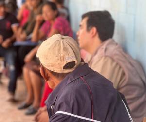 <i>Asistencia humanitaria interinstitucional a personas desplazadas con posibilidades de protección internacional, caserío Ampliación Nueva Reforma. FOTO @MigracionGuate</i>