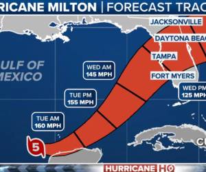 <i>El impacto de Milton, que se prevé que toque tierra el miércoles por la noche en la zona de la bahía de Tampa, en Florida, podría ser devastador. FOTO REFERENCIA DEL RECORRIDO</i>