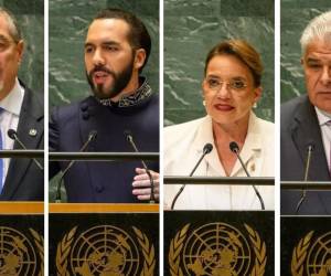 <i>Los primeros en participar fueron los presidentes de Guatemala y El Salvador, Bernardo Arévalo y Nayib Bukele, respectivamente. FOTO Revista Estrategia&amp;Negocios</i>