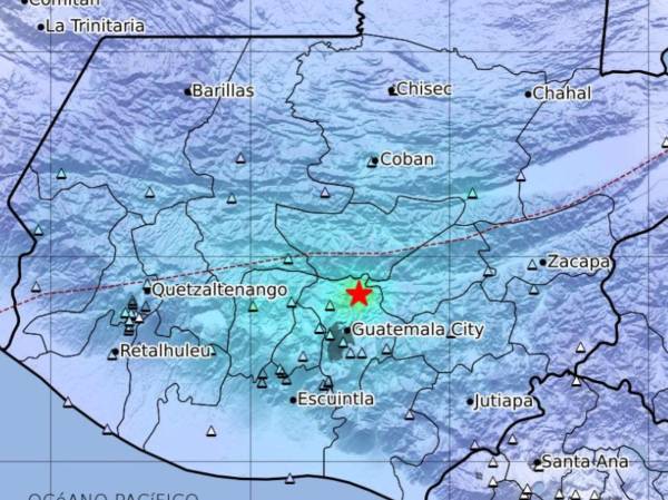 Sismo de magnitud 4,9 sacude Guatemala la noche del martes