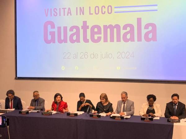 <i>La misión, encabezada por la presidenta de la CIDH, Roberta Clarke, llegó a Guatemala el lunes por invitación del gobierno del mandatario socialdemócrata, Bernardo Arévalo. FOTO CIDH</i>